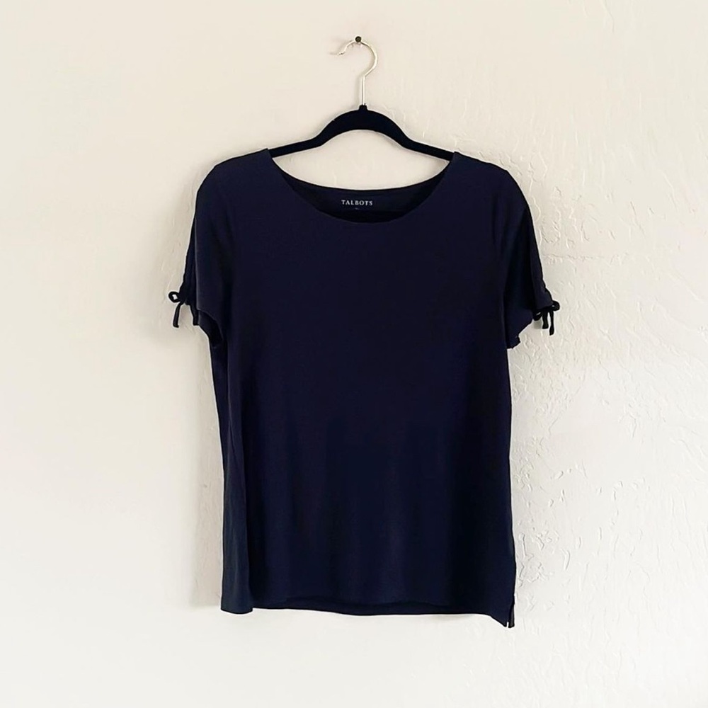 🌿Final Sale 
Talbots Black‎ Linen Tshirt
